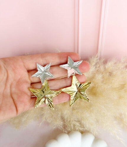 Aretes Estrella bicolor